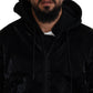 Dolce & Gabbana Black Nylon Hooded Full Zip Bomber Jacket