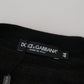 Dolce & Gabbana Black Cashmere Button Pullover Sweater