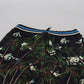 Dolce & Gabbana Black Cotton Volcano Print Casual Shorts