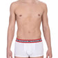 Bikkembergs White Cotton Men's Underwear Trunk Twin Pack