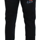 Dolce & Gabbana Black Angel Embroidery Skinny Denim Jeans