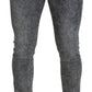 Dolce & Gabbana Grey Washed Cotton Slim Fit Men Denim Jeans