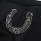 Dolce & Gabbana Black Wool Horseshoe Jogger Pants