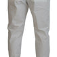 Dolce & Gabbana White Cotton Skinny Chino Pants