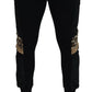 Dolce & Gabbana Black Polyester Skinny Jogger Men Pants