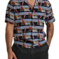 Dolce & Gabbana Multicolor Beach Chair Short Sleeves Shirt