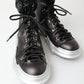 Dolce & Gabbana Black Nylon Galileo High Top Sneakers Shoes