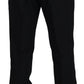 Dolce & Gabbana Black Dress Wool Silk Trouser Pants