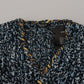 Dolce & Gabbana Blue Button Cardigan Fatto A Mano Sweater