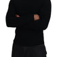 Dolce & Gabbana Black Half Zip Turtleneck Pullover Sweater