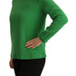 Armani Green Silk Long Sleeves Round Neck Sweater