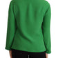 Armani Green Silk Long Sleeves Round Neck Sweater