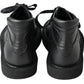 Dolce & Gabbana Black Leather Slip on Stretch Boots