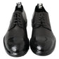 Dolce & Gabbana Black Leather Derby Dress Shoes