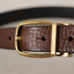 Dolce & Gabbana Brown Leather Classic Vintage Metal Buckle Belt
