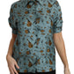 Dolce & Gabbana Multicolor Musical Instruments Silk Short sleeve Shirt