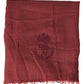 Dolce & Gabbana Maroon Cashmere Knit Wrap Shawl Fringe Scarf