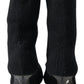 Dolce & Gabbana Black Stiletto Heel Mid Calf Women Boot Shoes