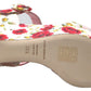 Dolce & Gabbana Multicolor floral print Wedges Floral Ankle Strap Sandals