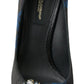 Dolce & Gabbana Blue Floral Ayers Crystal Pumps Shoes