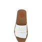 Chloé White Cotton Slides Woody Sandals