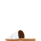 Chloé White Cotton Slides Woody Sandals