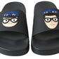 Dolce & Gabbana Black Slides Sandals Beach Saint Barth Shoes