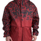 Dolce & Gabbana Red Leopard Hooded Rain Coat Jacket