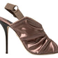 Dolce & Gabbana Light brown Slingback Corset Style Fastening stiletto heels