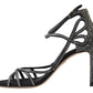 Dolce & Gabbana Rhinestone Stiletto Sandal Satin Shoes
