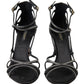 Dolce & Gabbana Rhinestone Stiletto Sandal Satin Shoes