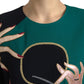 Dolce & Gabbana Multicolor Long Sleeves A-line Maxi Dress