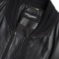 Dolce & Gabbana Black Leather Blouson Full Zip Bomber Jacket