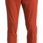 BENCIVENGA Orange Straight Fit Men Formal Trousers Pants