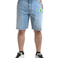 Dolce & Gabbana Light Blue Cotton Men Bermuda Denim Shorts