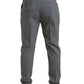 Dolce & Gabbana Gray Wool Chino Skinny Men Dress Trouser Pants