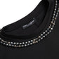 Dolce & Gabbana Black Necklace Embellished Polyester T-shirt