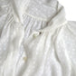 Dolce & Gabbana White Silk Sheer Tied Neck Polka Dots Blouse