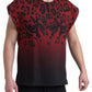 Dolce & Gabbana Red Leopard Cotton Sleeveless Tank T-shirt