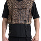 Dolce & Gabbana Brown Leopard Silk Sleeveless Sportswear