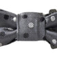 Dolce & Gabbana Gray Polka Dot Silk Adjustable Men Neck Papillon Bow Tie