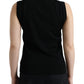 Dolce & Gabbana Black Bird Wool Knit Sleeveless Tank T-shirt