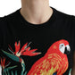 Dolce & Gabbana Black Bird Wool Knit Sleeveless Tank T-shirt