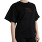 Dolce & Gabbana Black Cotton DG Crystal Crewneck Tee T-shirt
