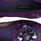 Dolce & Gabbana Purple Vally Taormina Lace Crystals Flats Shoes