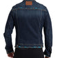 Dolce & Gabbana Blue Denim Turquoise Stones Studded Jacket