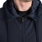 Dolce & Gabbana Blue Hooded Logo Polyester Full Zip Sweater