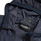 Dolce & Gabbana Blue Hooded Logo Polyester Full Zip Sweater