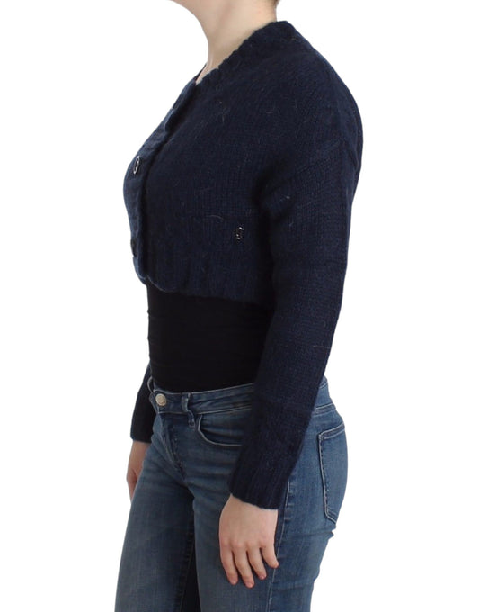 John Galliano Blue cropped cardigan