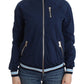 John Galliano Blue zip cotton cardigan